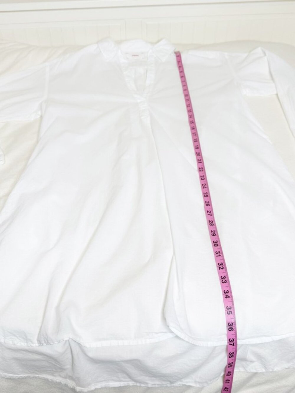 Xírena Blayke White Cotton Poplin Tunic Shirt Dress Size L - Picture 6 of 14